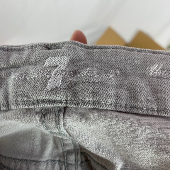 7 for all mankind gray bleach skinny jeans - Picture 7 of 8